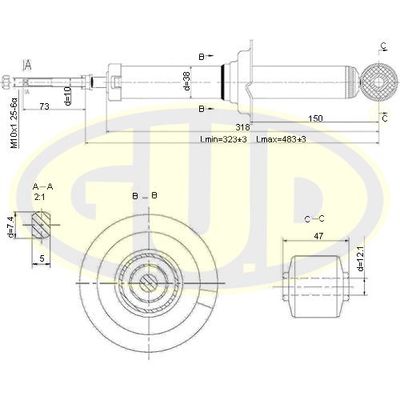 GSA341361 G.U.D. Амортизатор