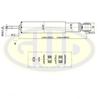 GSA343247 G.U.D. Амортизатор