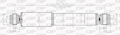 SAB800732 OPEN PARTS Амортизатор