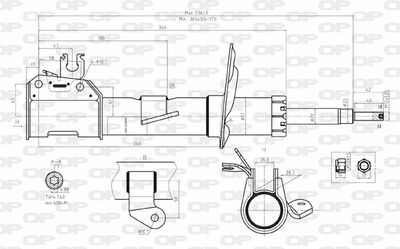 SAB805231 OPEN PARTS Амортизатор