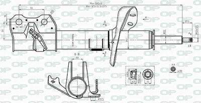 SAB841431 OPEN PARTS Амортизатор