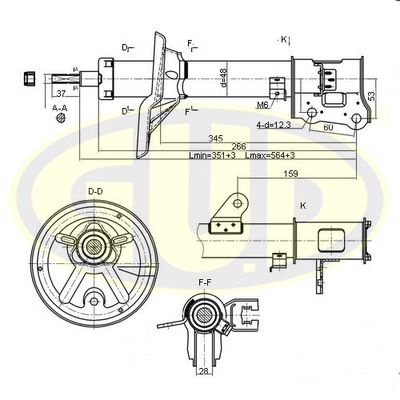 GSA333504 G.U.D. Амортизатор
