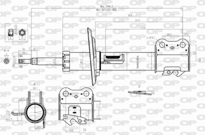 SAB829031 OPEN PARTS Амортизатор