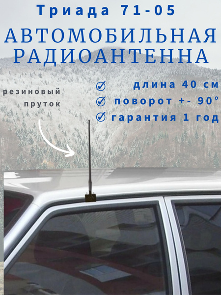 Автомобильная радиоантенна на желобокводосток