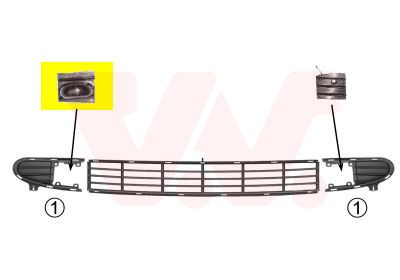 5878596 VAN WEZEL Решетка вентилятора, буфер Ван wезел 5878596