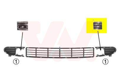 5878595 VAN WEZEL Решетка вентилятора, буфер Ван wезел 5878595