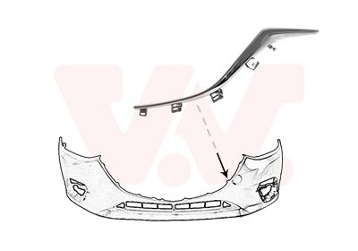 2744581 VAN WEZEL Облицовка, бампер Ван wезел 2744581