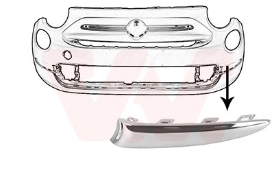 1614581 VAN WEZEL Облицовка, бампер Ван wезел 1614581