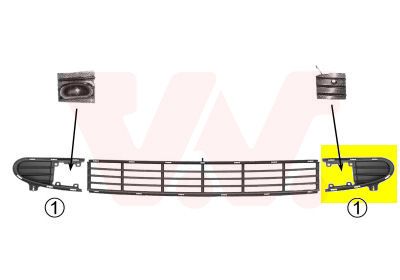 5878591 VAN WEZEL Решетка вентилятора, буфер Ван wезел 5878591