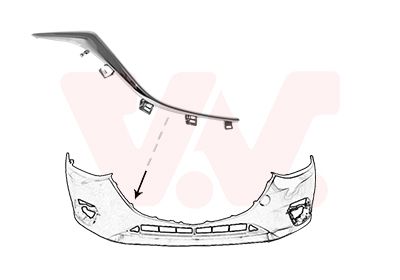 2744582 VAN WEZEL Облицовка, бампер Ван wезел 2744582