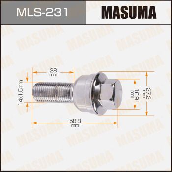 MLS-231 MASUMA Болт для крепления колеса