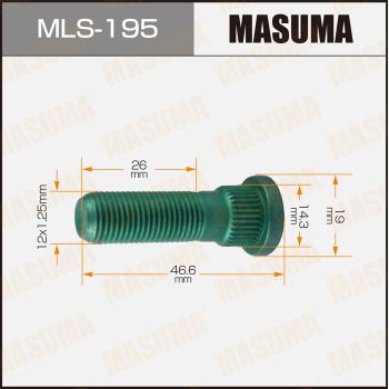 MLS-195 MASUMA Шпилька колеса