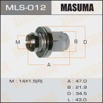 MLS-012 MASUMA Гайка крепления колеса