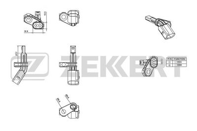 SE6016 ZEKKERT Датчик, частота вращения колеса