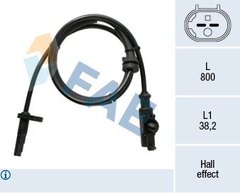 78222 FAE Датчик, частота вращения колеса