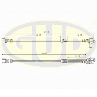 GABS01042 G.U.D. Датчик, частота вращения колеса