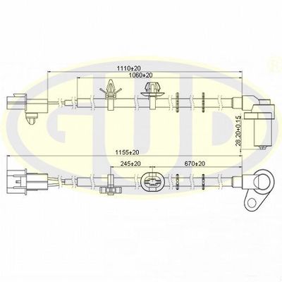 GABS02601 G.U.D. Датчик, частота вращения колеса