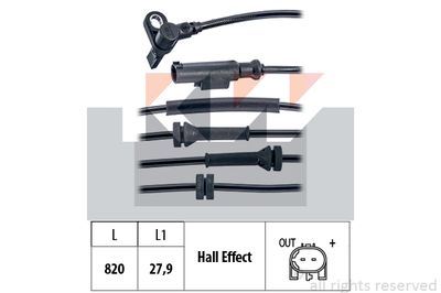 460128 KW Датчик, частота вращения колеса