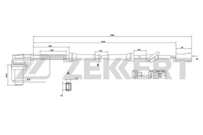 SE6000 ZEKKERT Датчик, частота вращения колеса