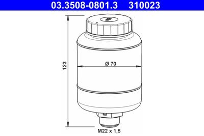 03350808013 ATE Компенсационный бак, тормозная жидкость