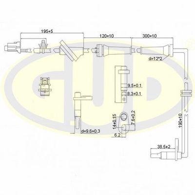 GABS02415 G.U.D. Датчик, частота вращения колеса