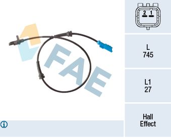 78302 FAE Датчик, частота вращения колеса