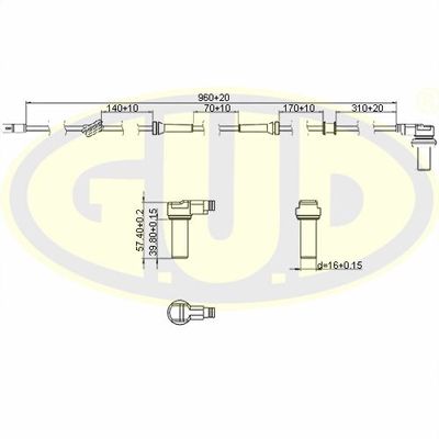GABS01017 G.U.D. Датчик, частота вращения колеса
