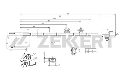 SE6156 ZEKKERT Датчик, частота вращения колеса