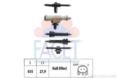210257 FACET Датчик, частота вращения колеса