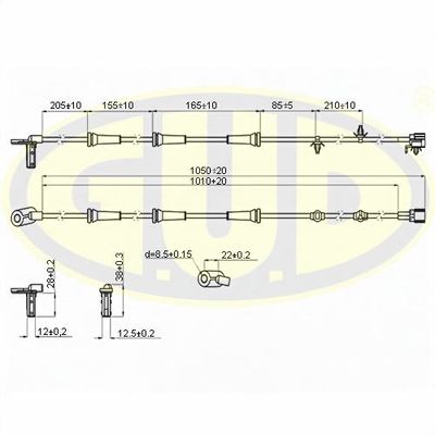 GABS02454 G.U.D. Датчик, частота вращения колеса