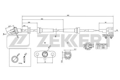 SE6051 ZEKKERT Датчик, частота вращения колеса