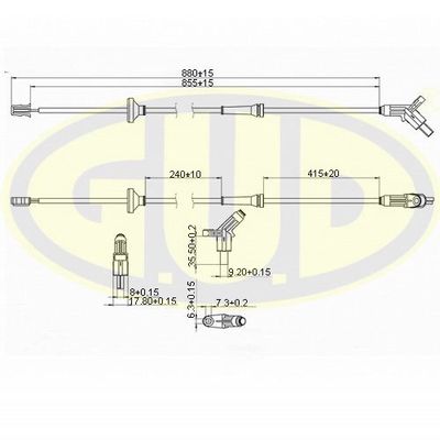GABS01043 G.U.D. Датчик, частота вращения колеса