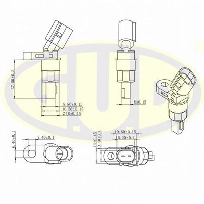 GABS01025 G.U.D. Датчик, частота вращения колеса