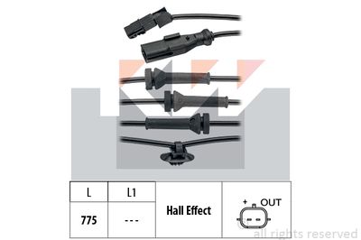460055 KW Датчик, частота вращения колеса