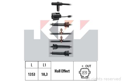 460239 KW Датчик, частота вращения колеса