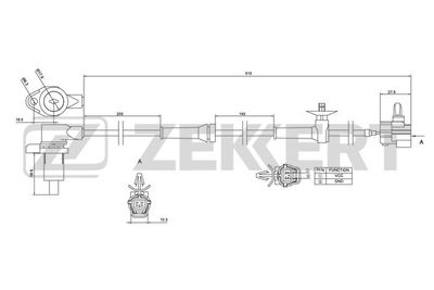 SE6119 ZEKKERT Датчик, частота вращения колеса