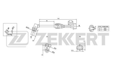 SE6124 ZEKKERT Датчик, частота вращения колеса