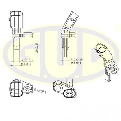 GABS01020 G.U.D. Датчик, частота вращения колеса