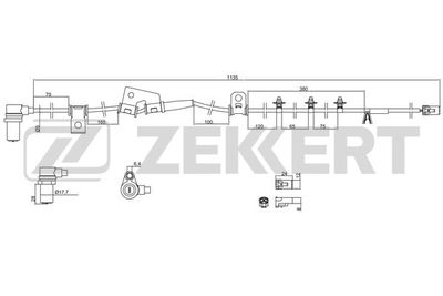 SE6079 ZEKKERT Датчик, частота вращения колеса