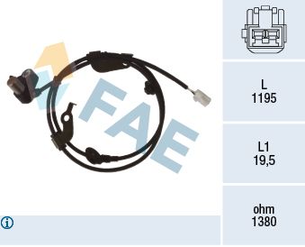 78474 FAE Датчик, частота вращения колеса