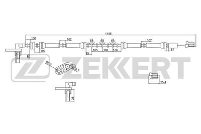 SE6045 ZEKKERT Датчик, частота вращения колеса