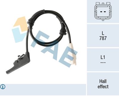 78318 FAE Датчик, частота вращения колеса