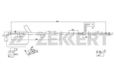 SE6076 ZEKKERT Датчик, частота вращения колеса