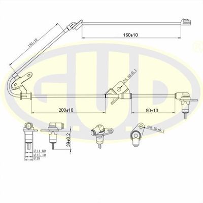 GABS02013 G.U.D. Датчик, частота вращения колеса