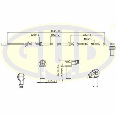 GABS01016 G.U.D. Датчик, частота вращения колеса