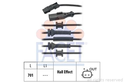 210169 FACET Датчик, частота вращения колеса