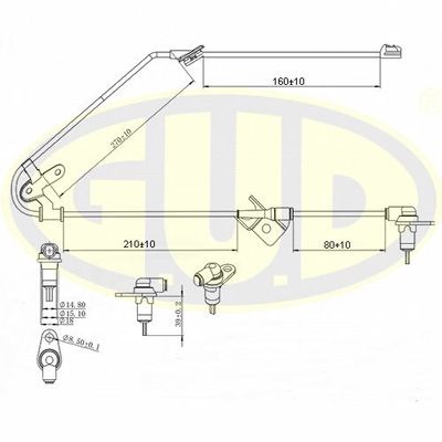 GABS02016 G.U.D. Датчик, частота вращения колеса
