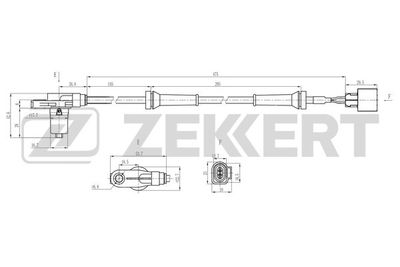 SE6204 ZEKKERT Датчик, частота вращения колеса