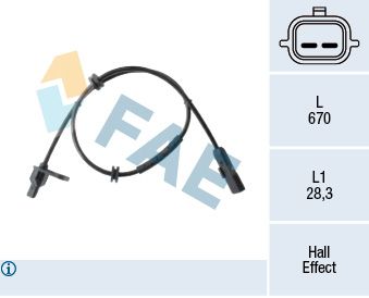 78512 FAE Датчик, частота вращения колеса