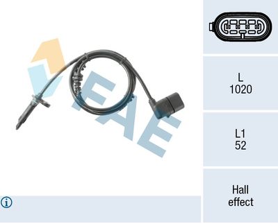78538 FAE Датчик, частота вращения колеса